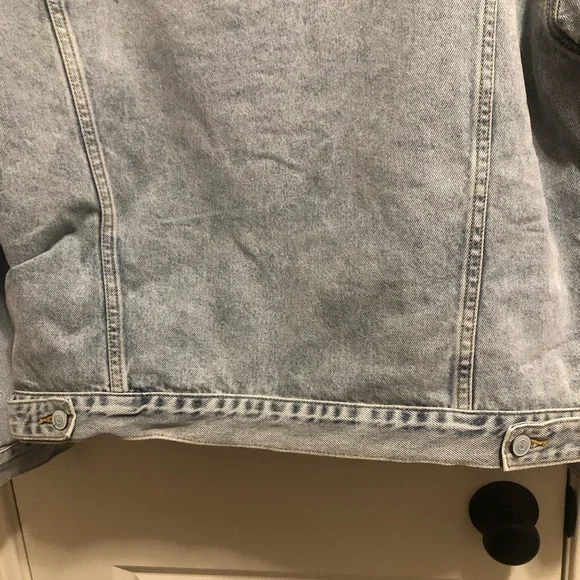 Vigoss Light Blue Jean Barn Jacket with Cream Sherpa Lining medium - Picture 6 of 7